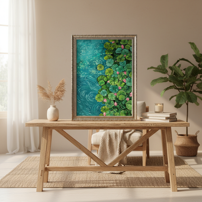 荷塘主题装饰画 | Lotus Pond Decorative Painting