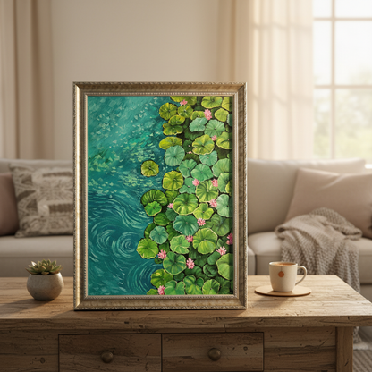 荷塘主题装饰画 | Lotus Pond Decorative Painting